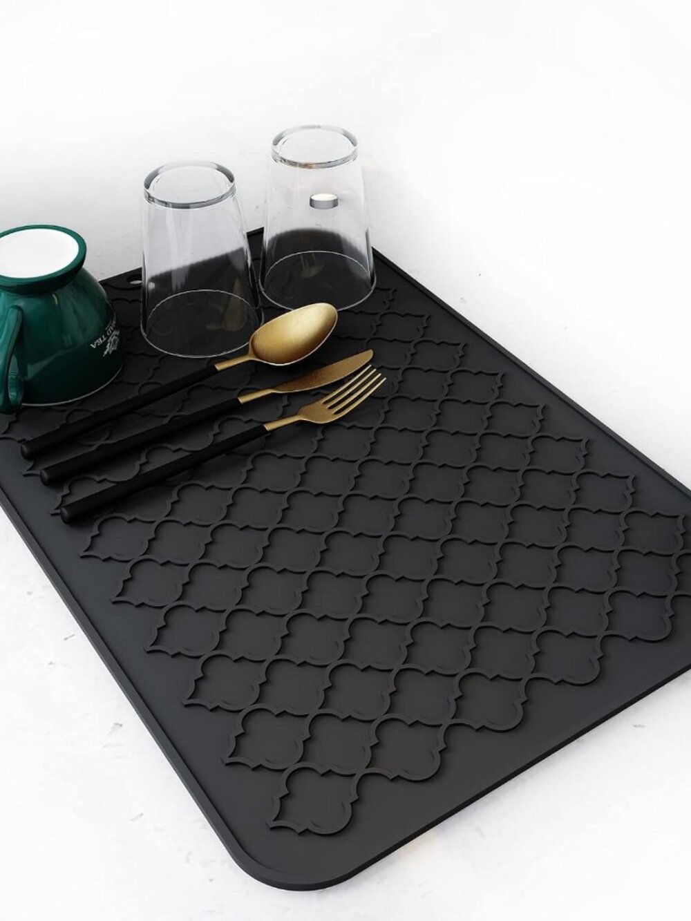 Dish Drying Mats for Kitchen Counter-Silicone Dish Drying Mat-Kitchen Dish Dryin